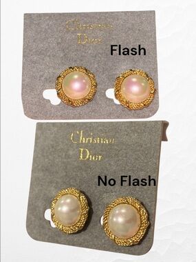Dior Gold & Pearl Earrings - New Vintage - Clip ons